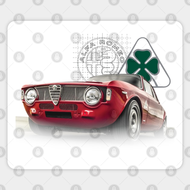 Alfa Romeo Quadrifoglio 105 GTA Coupe Sticker by fmDisegno